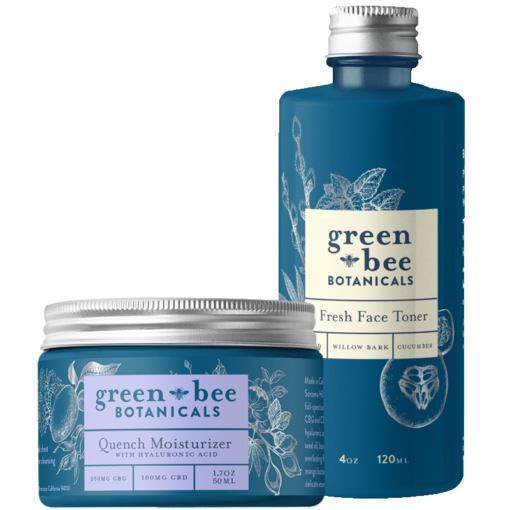 Green Bee Botanicals hemp infused skincare with CBD and CBG